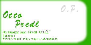 otto predl business card